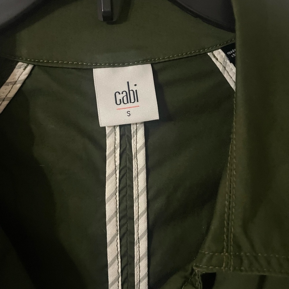 Cabi Army Green Expedition Jacket Small Double Breasted Spring Staple Cotton - Picture 5 of 8